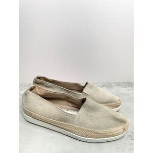Donald Pliner Slip On Shoes Womens Size 6.5 Tan Suede Espadrille‎ Flats